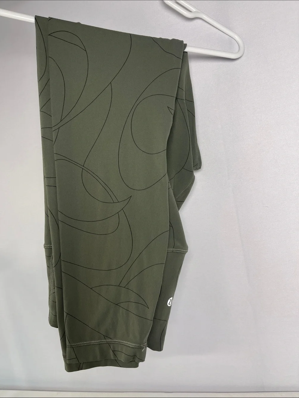 Lululemon Athletica Olive Green Patterned Leggings